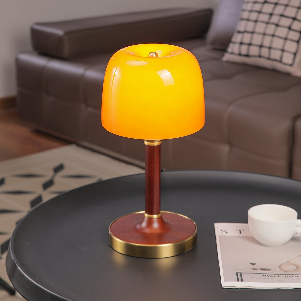 Rinariella lámpara de mesa de madera estilo