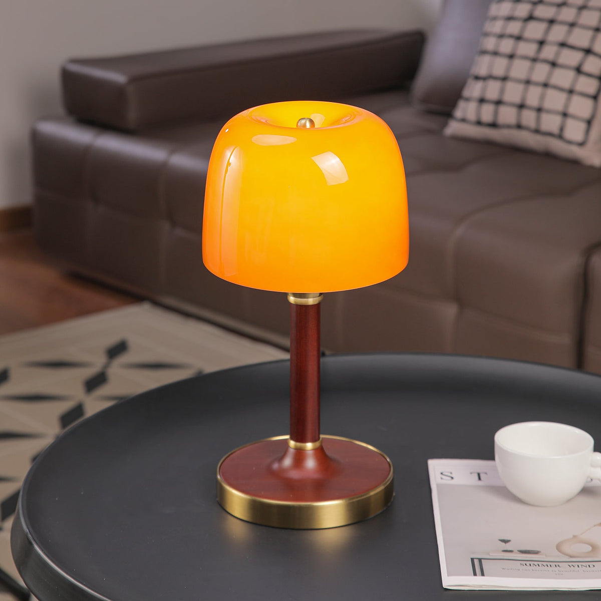 Rinariella lámpara de mesa de madera estilo