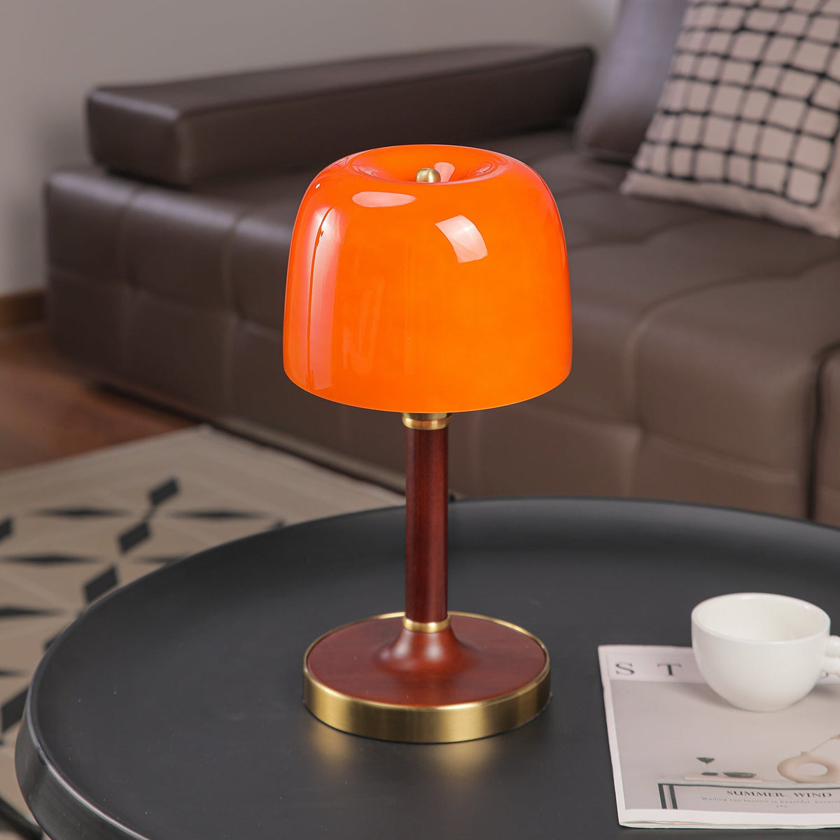 Rinariella lámpara de mesa de madera estilo