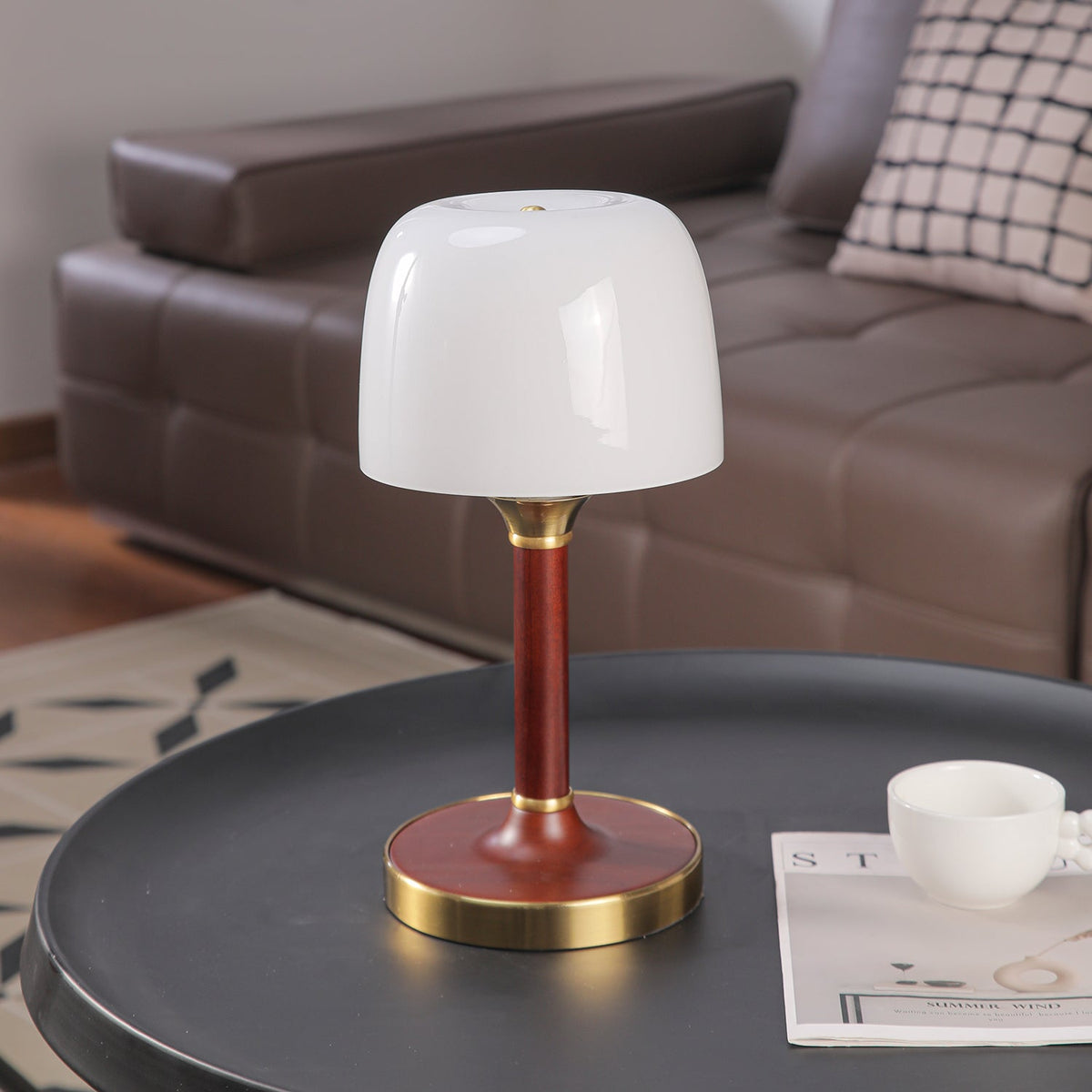 Rinariella lámpara de mesa de madera estilo