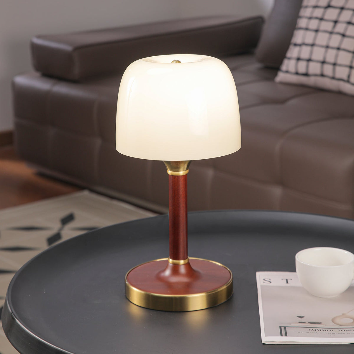 Rinariella lámpara de mesa de madera estilo