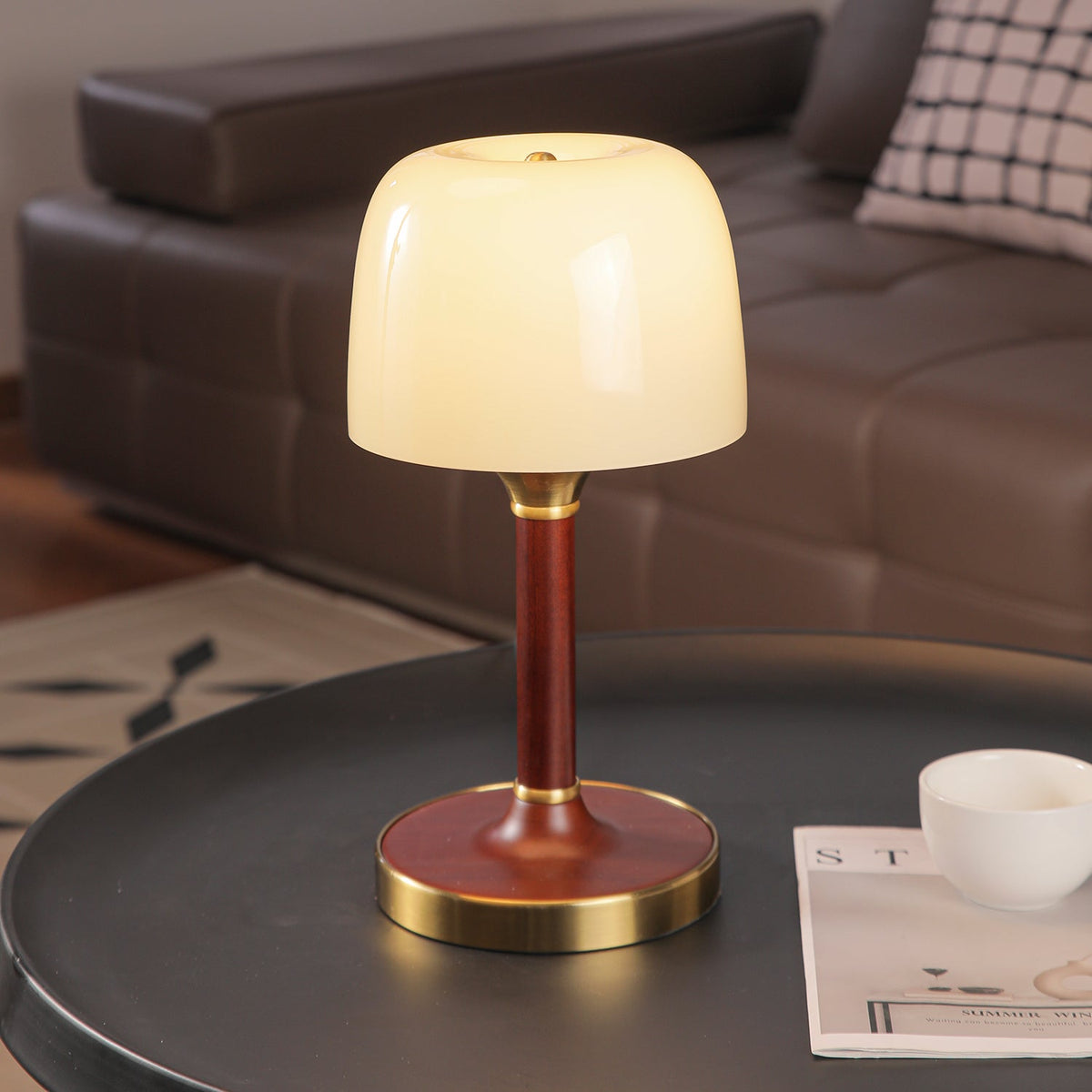Rinariella lámpara de mesa de madera estilo