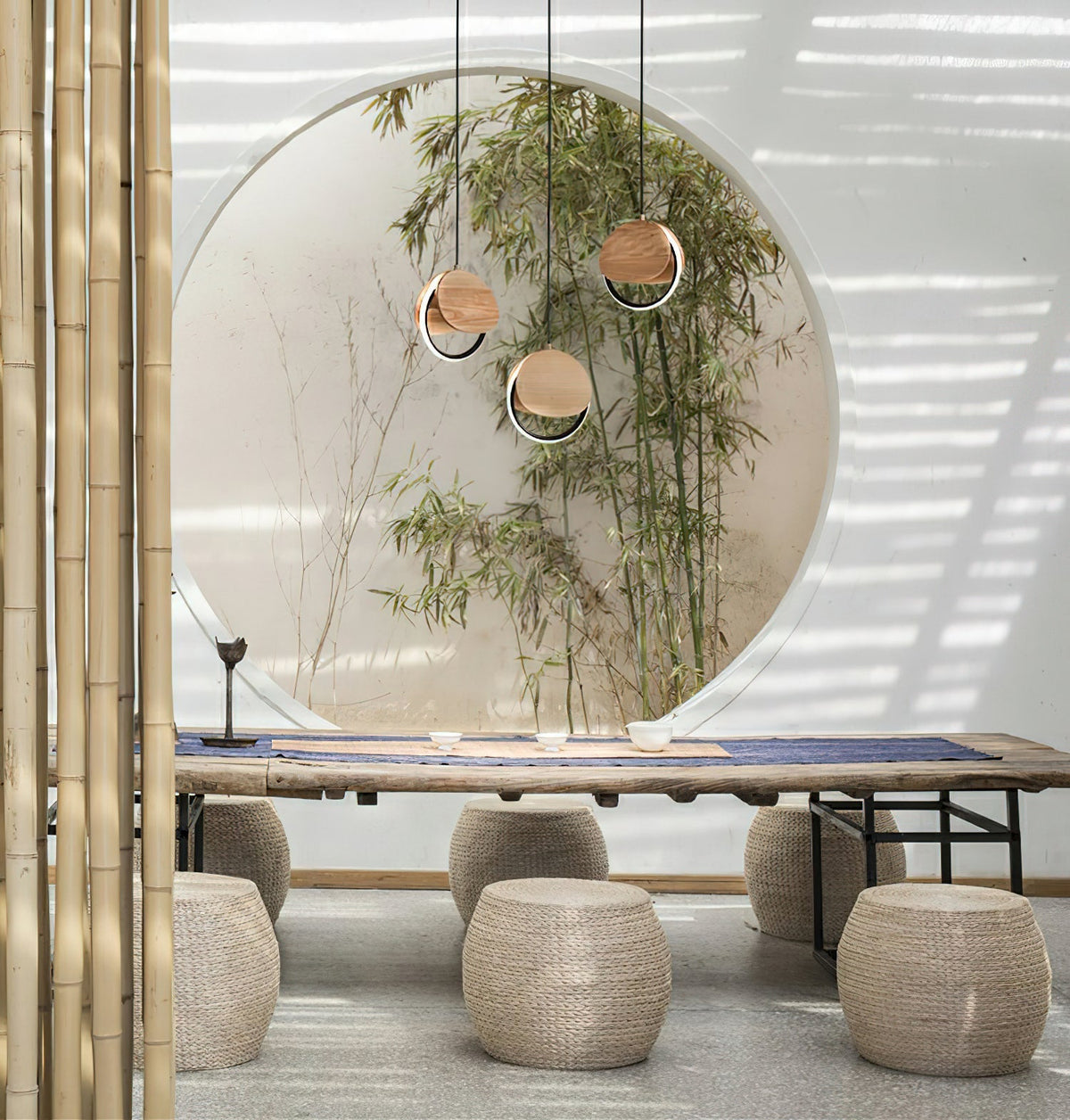 Avvelen lámpara colgante geométrica de madera