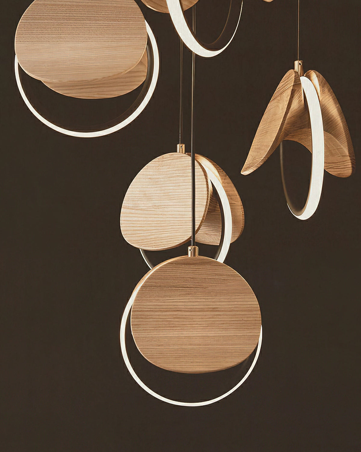 Avvelen lámpara colgante geométrica de madera