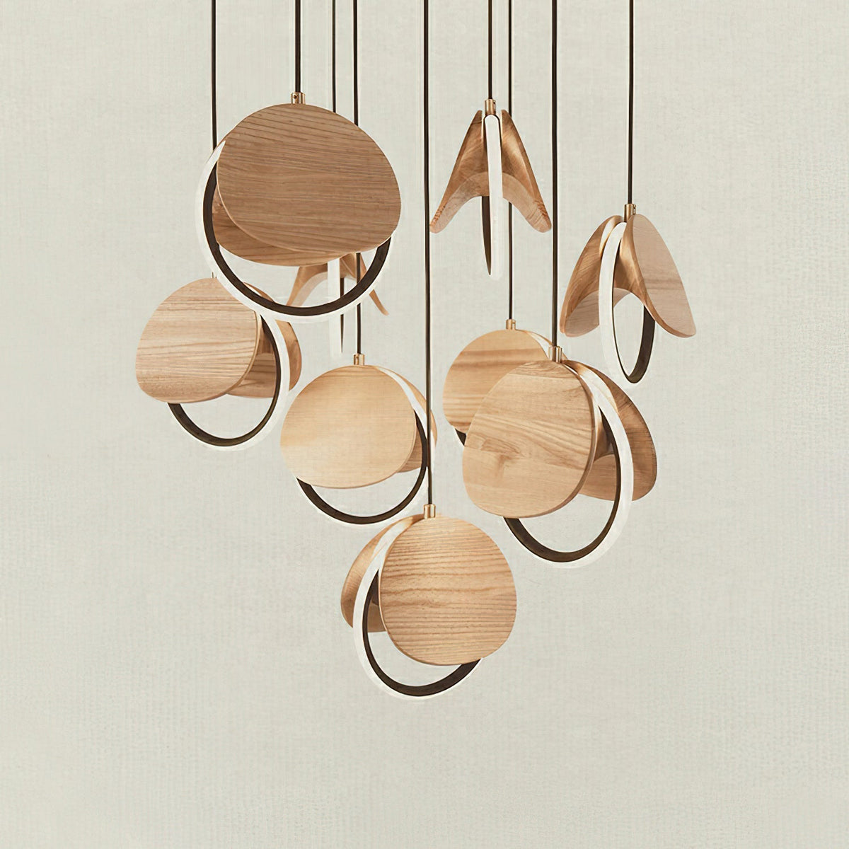 Avvelen lámpara colgante geométrica de madera