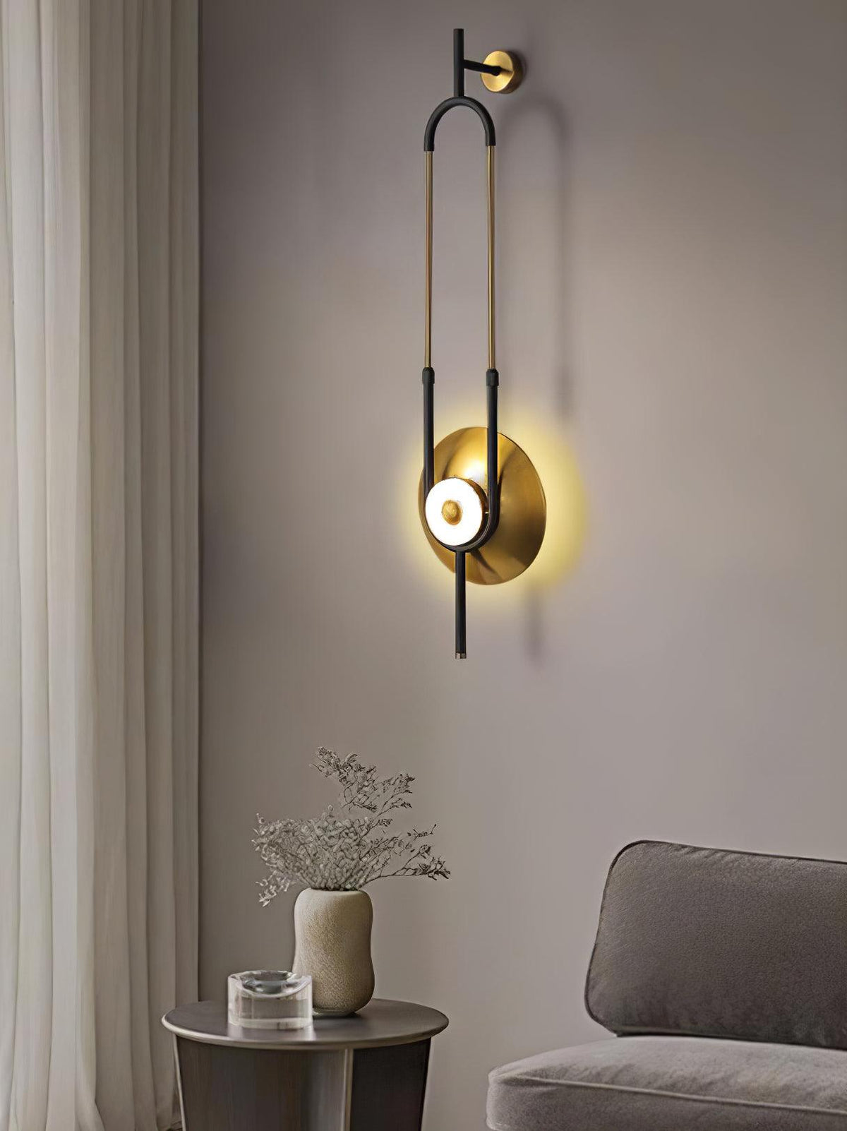 Ivory aplique de pared moderno minimalista anillo de mármol