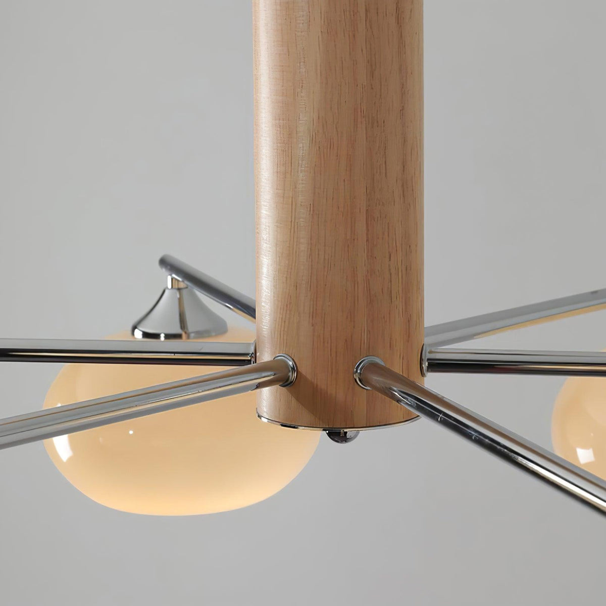 Srra lámpara de araña Persimmon vidrio Mid-Century 8-Light