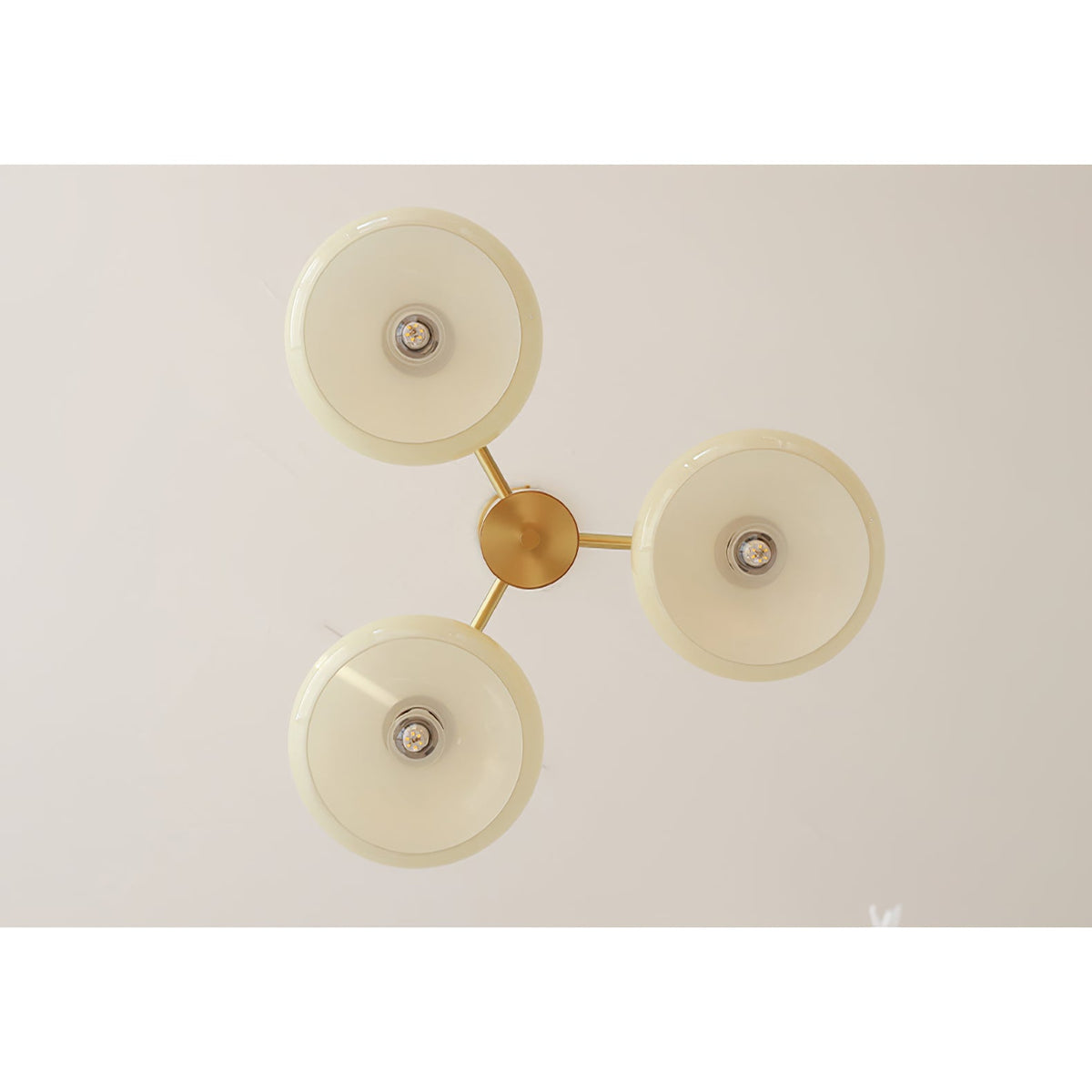 Velisian lámpara de araña con vidrio natural persimmon