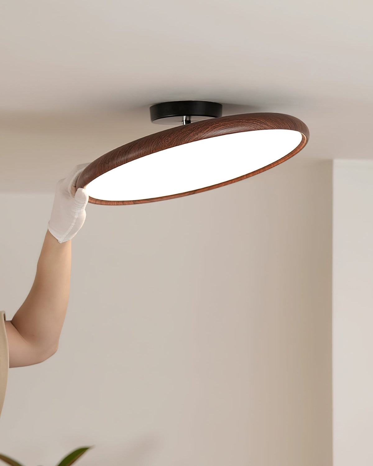 Aira lámpara de techo ovalada semi-flush