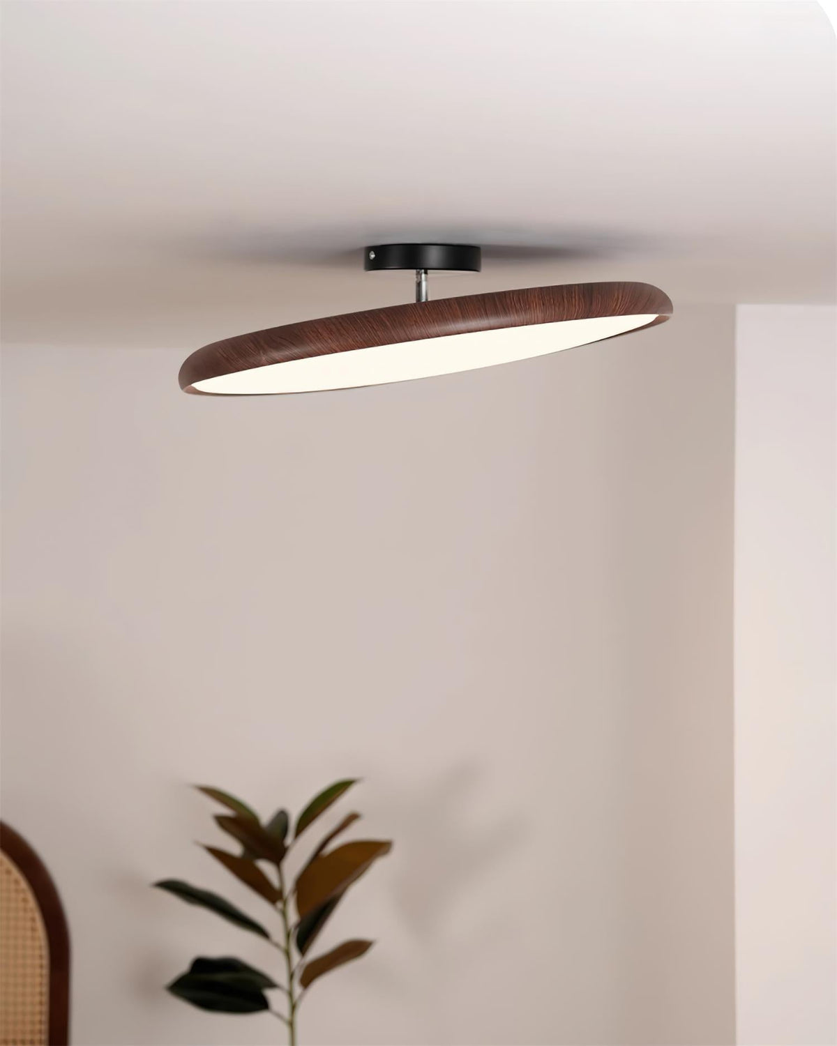 Aira lámpara de techo ovalada semi-flush