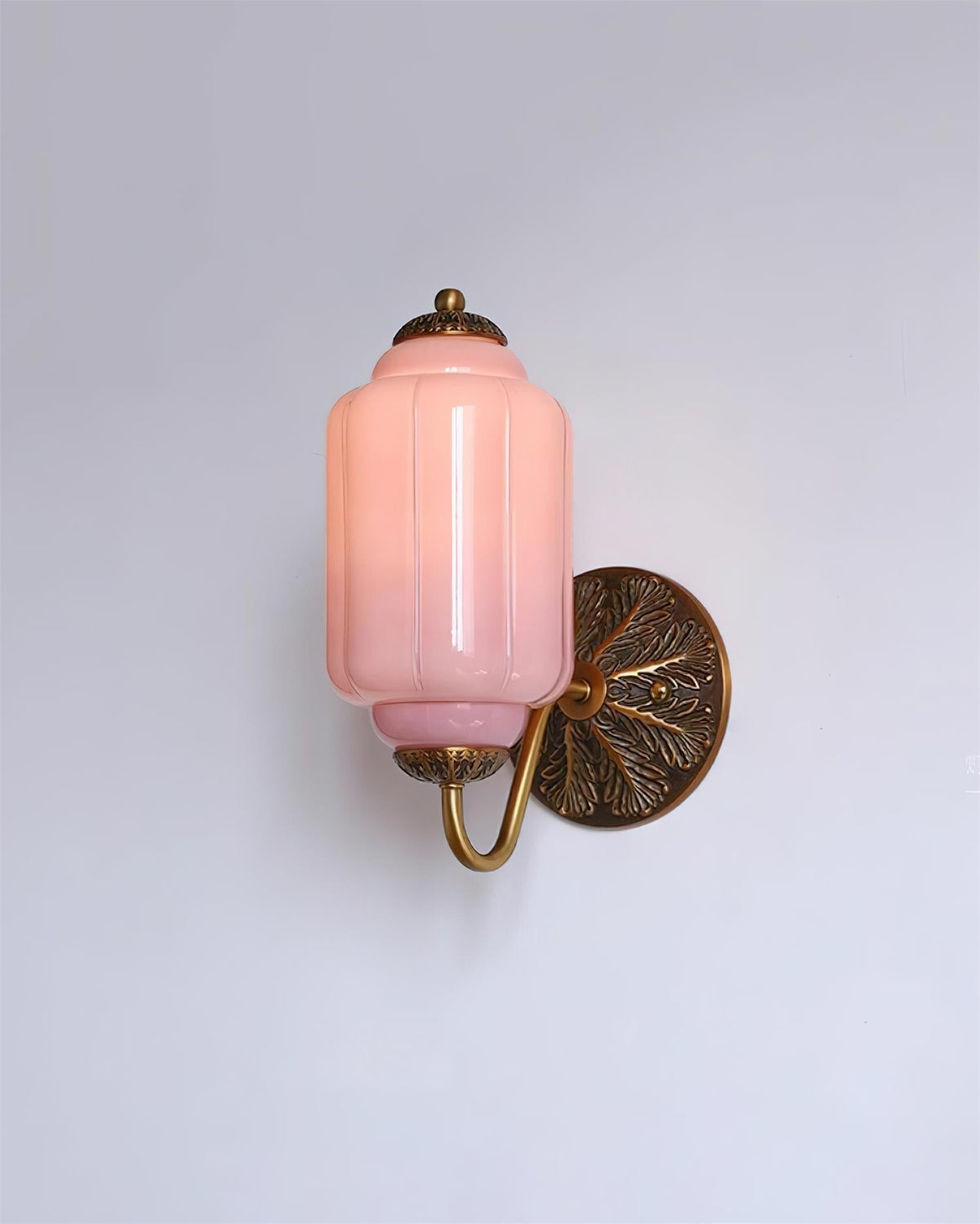 Melvane aplique de pared Vintage de vidrio rosa