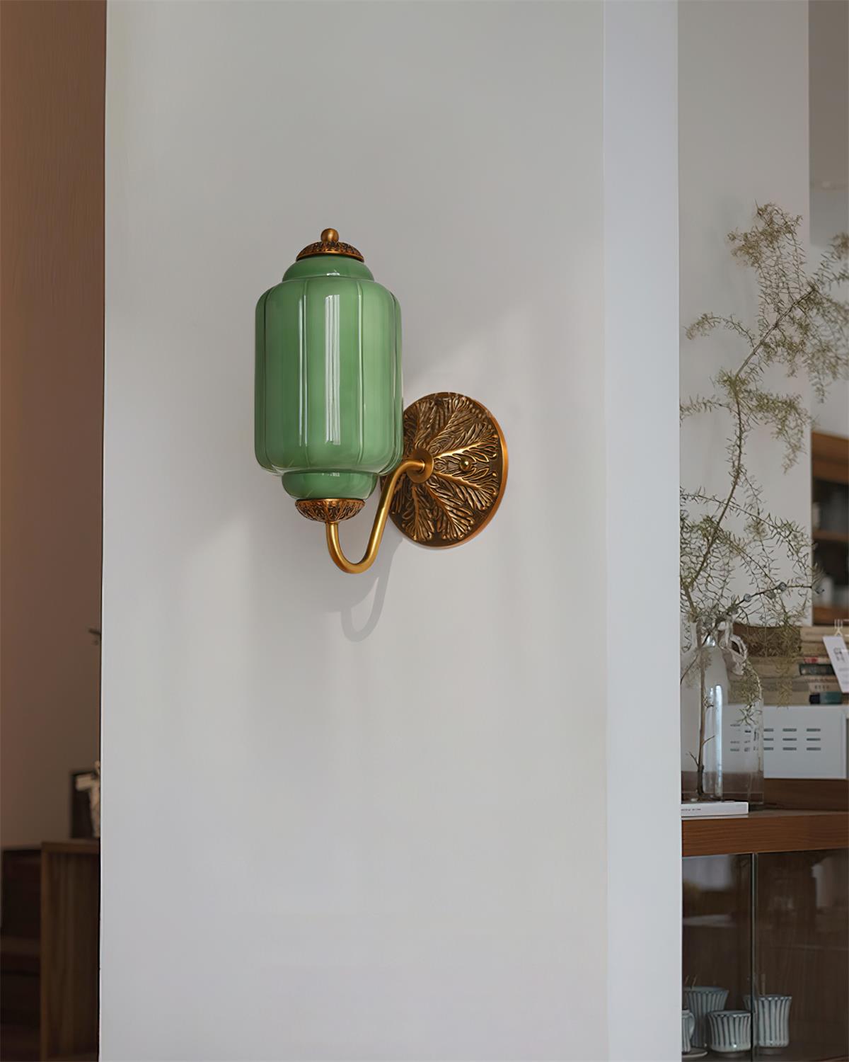 Melvane aplique de pared Vintage de vidrio rosa