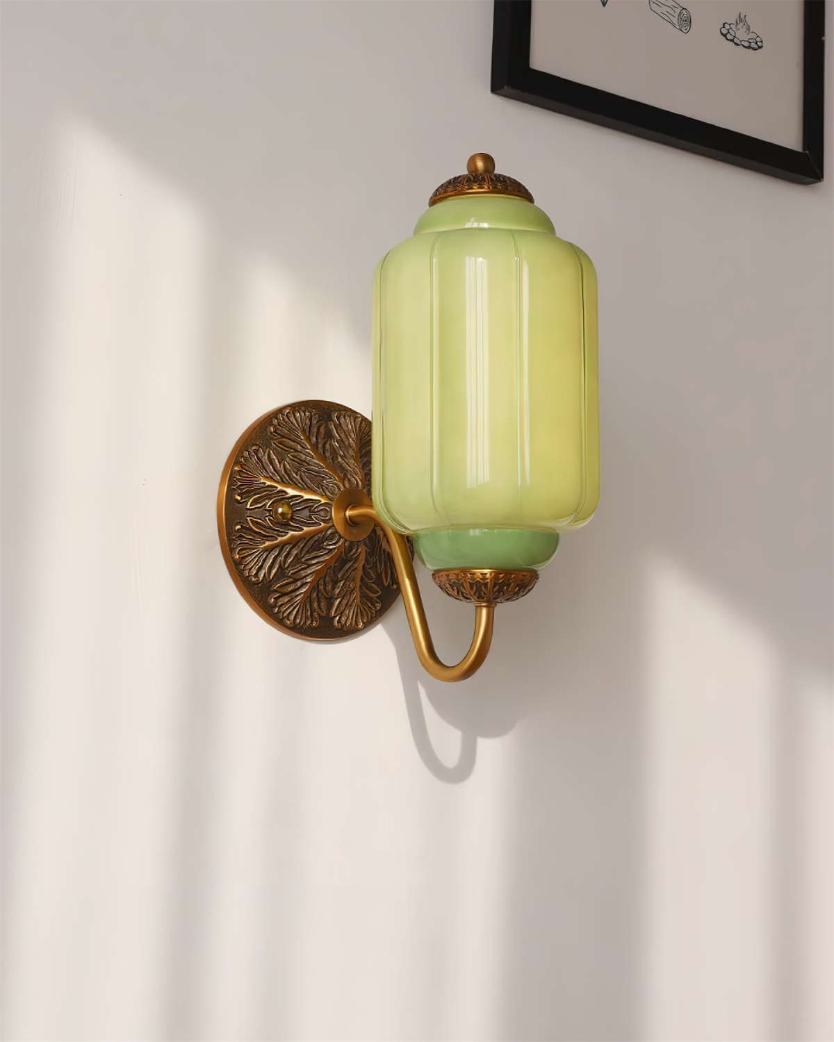 Melvane aplique de pared Vintage de vidrio rosa