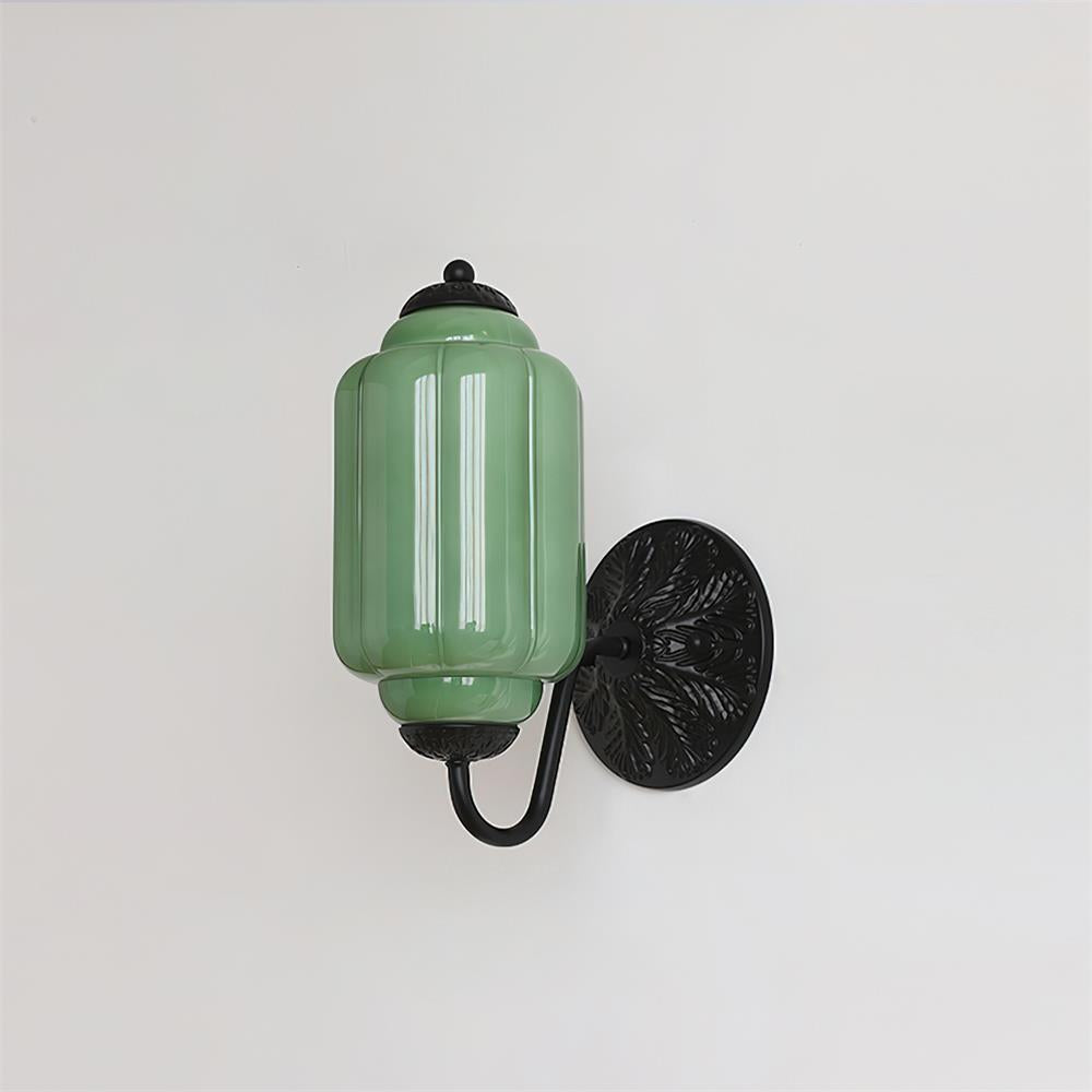 Melvane aplique de pared Vintage de vidrio rosa