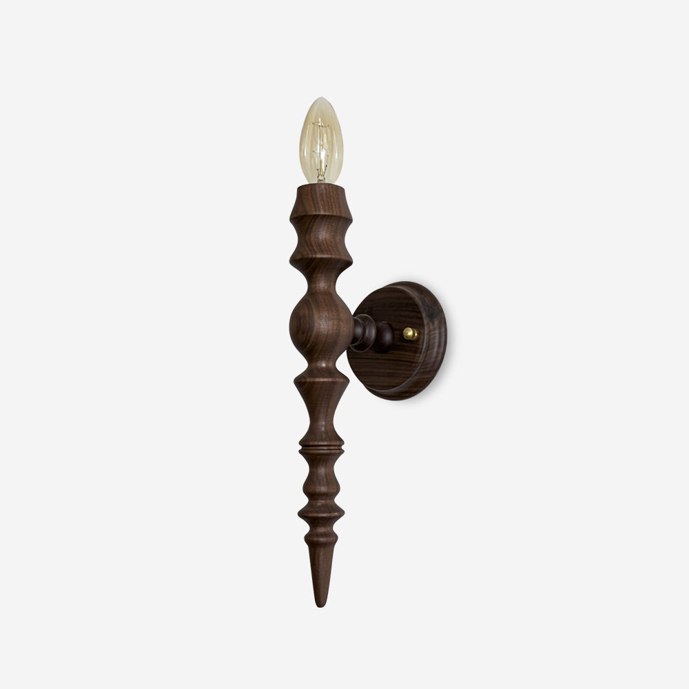 Aplique de pared moderno vintage de madera cuerpo múltiples acabados en madera