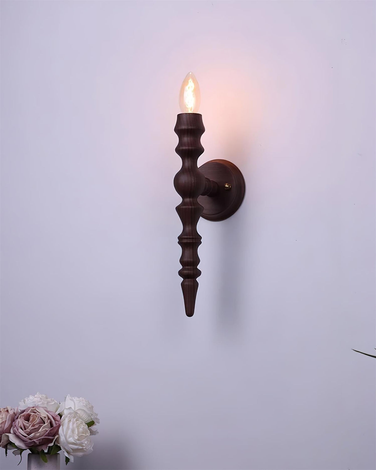 Aplique de pared moderno vintage de madera cuerpo múltiples acabados en madera