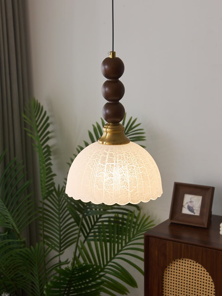 Avshaara lámpara colgante de elegancia tradicional y estilo vintage con pantalla de tejido y estructura de madera