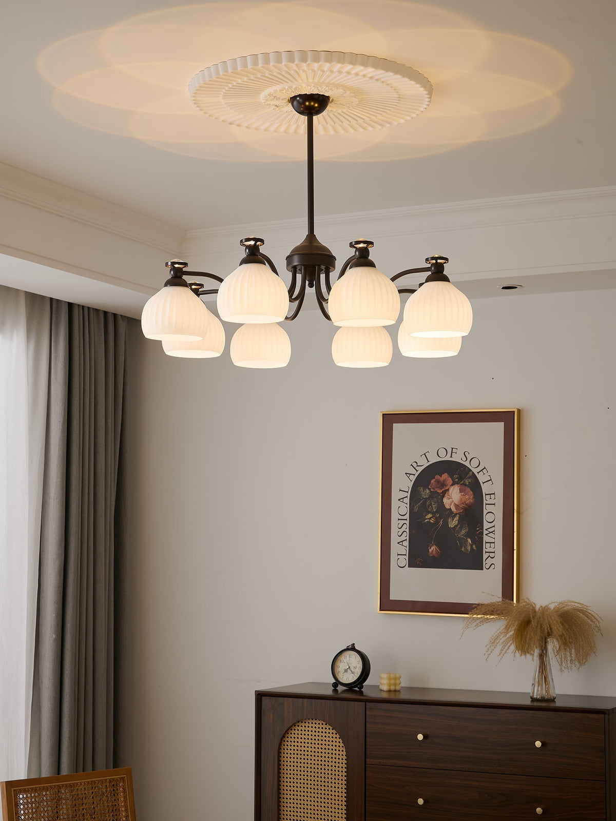 Calaeor lámpara de araña Premium elegancia de vidrio
