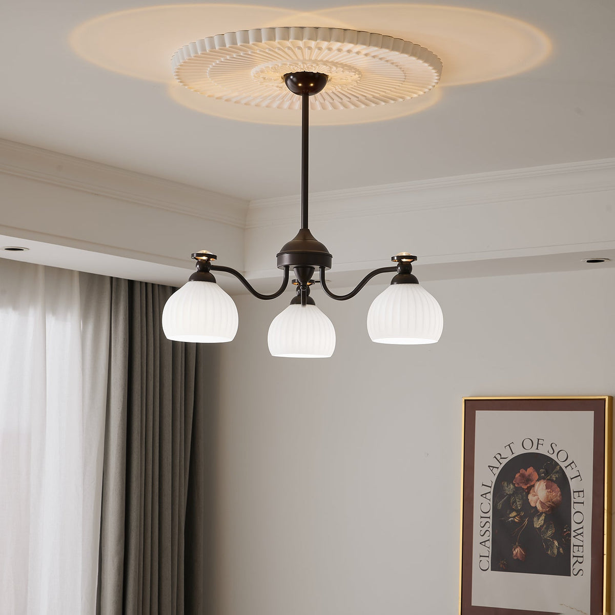 Calaeor lámpara de araña Premium elegancia de vidrio