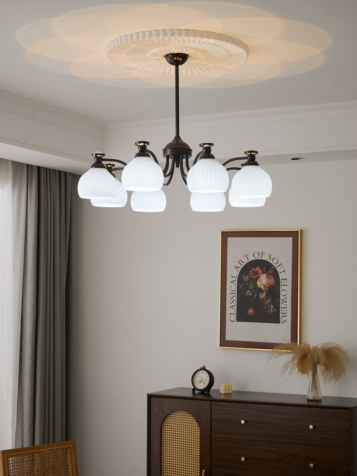 Calaeor lámpara de araña Premium elegancia de vidrio