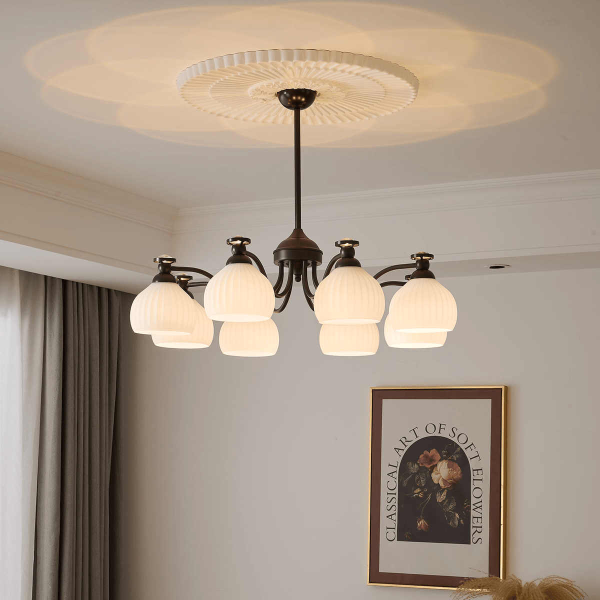 Calaeor lámpara de araña Premium elegancia de vidrio