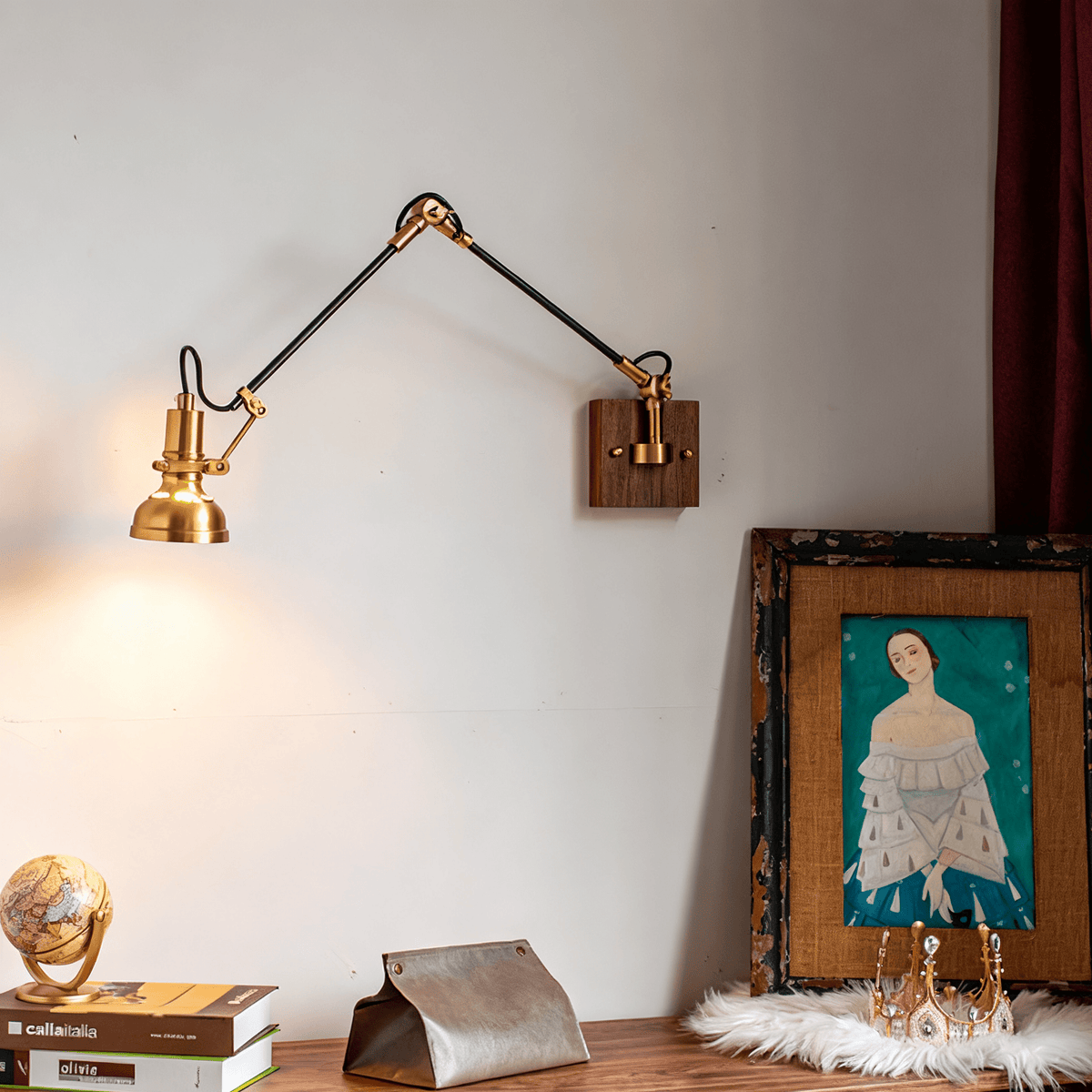Jovlyn aplique de pared en madera