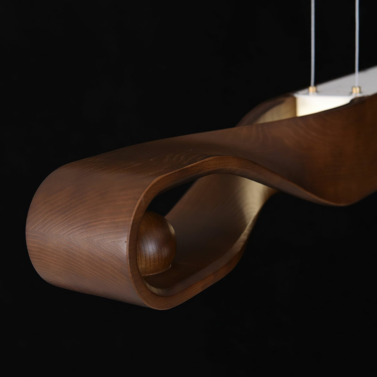 Lemior lámpara colgante de madera curvada minimalista