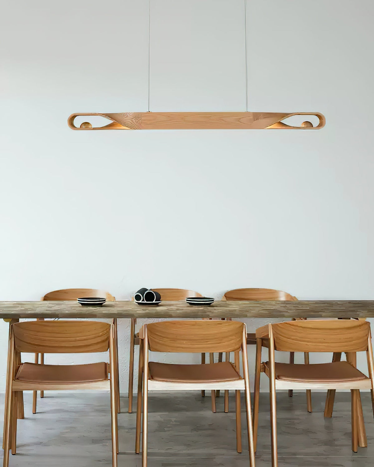 Lemior lámpara colgante de madera curvada minimalista