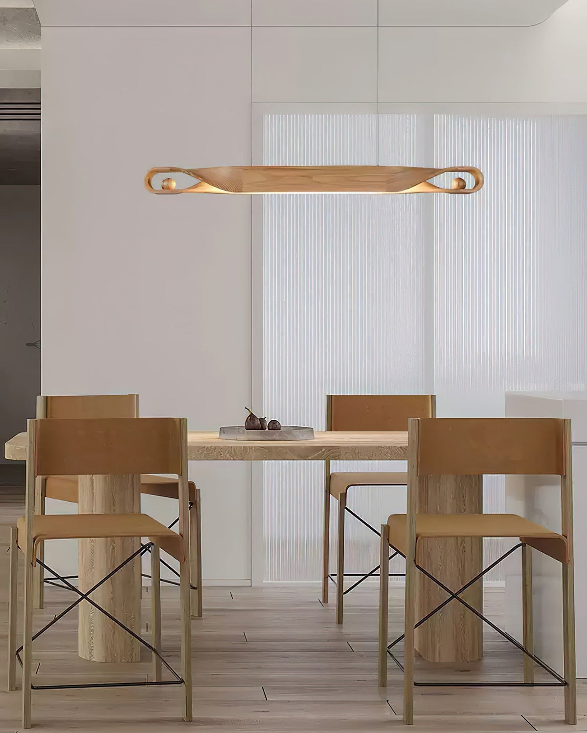 Lemior lámpara colgante de madera curvada minimalista