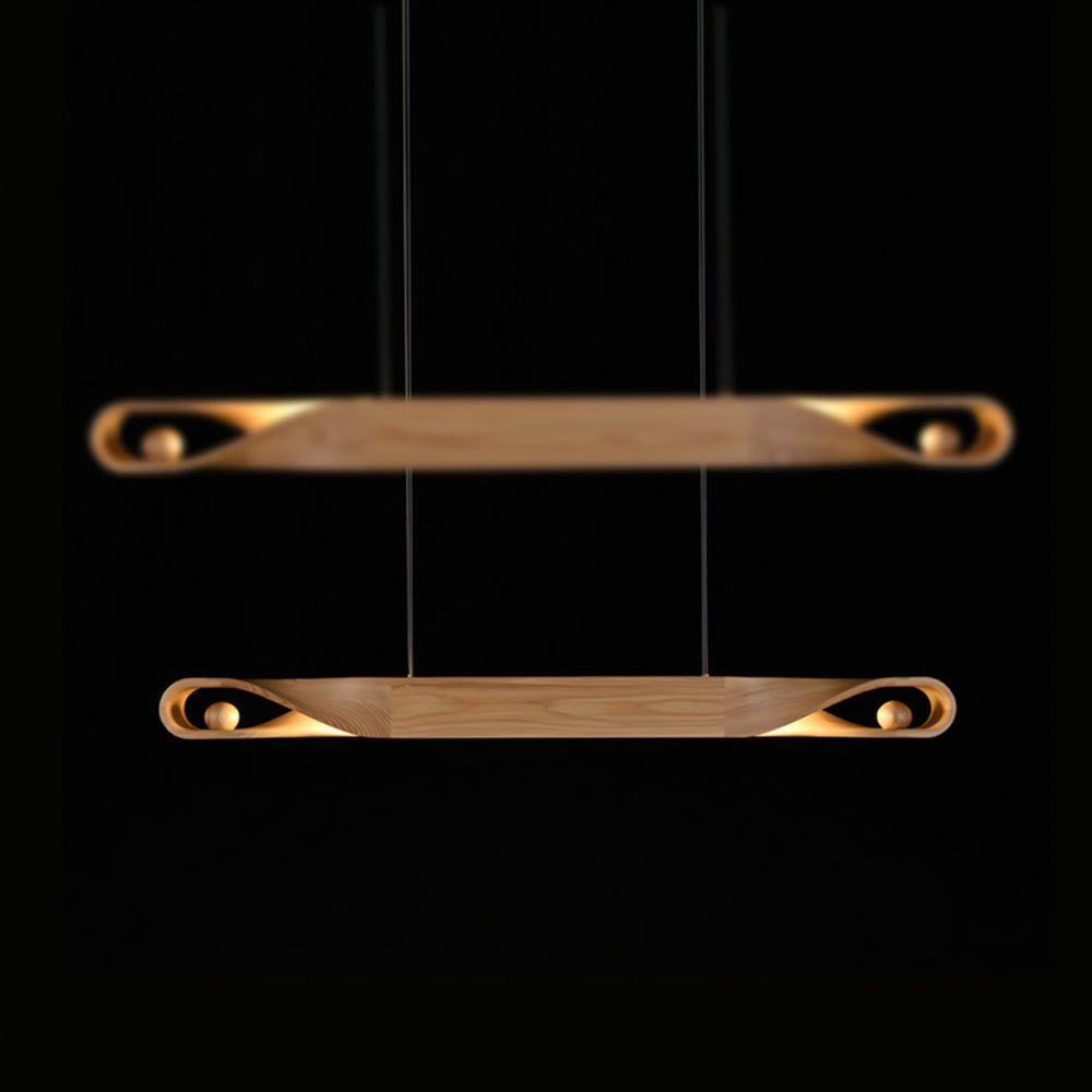 Lemior lámpara colgante de madera curvada minimalista