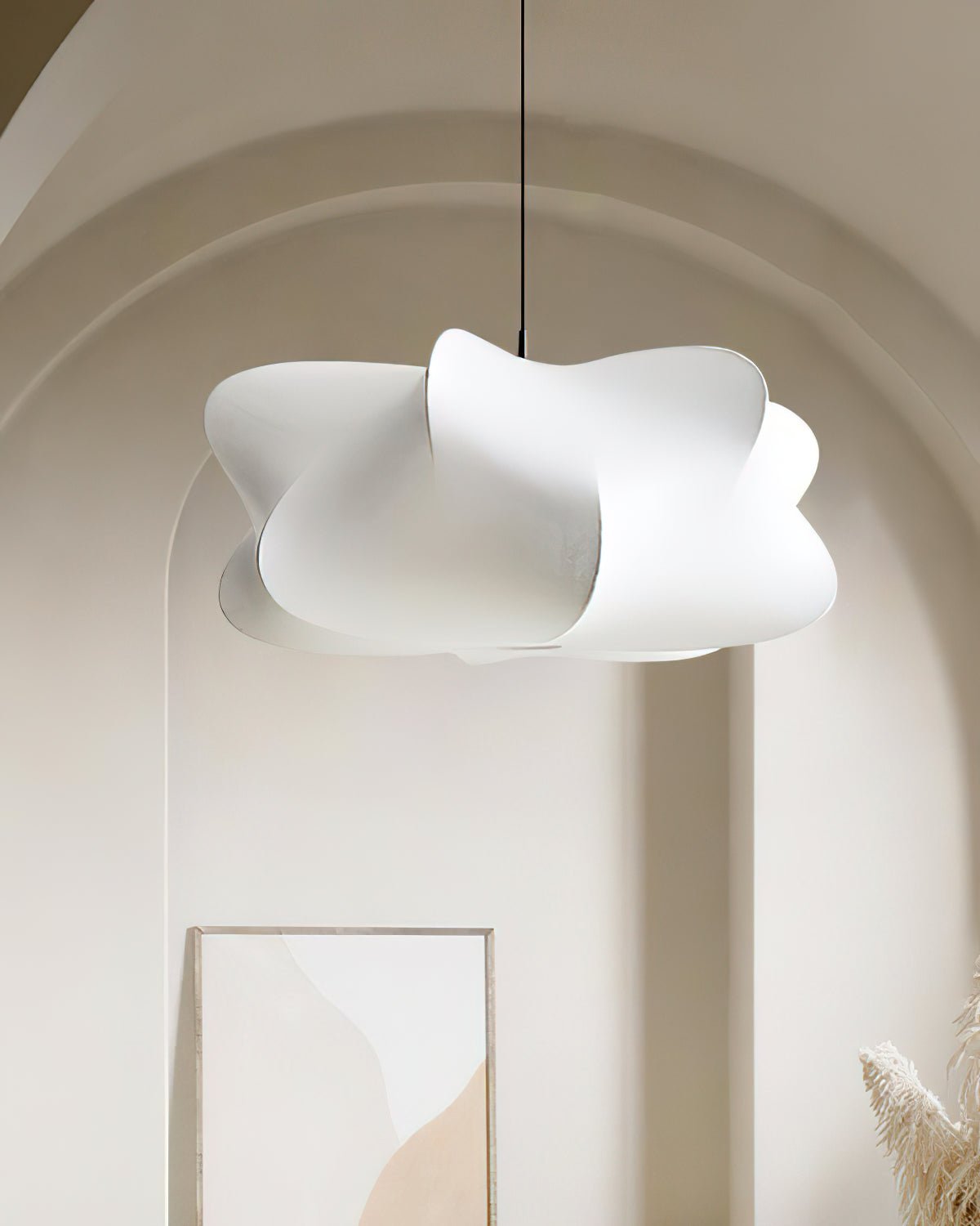Luxe lámpara colgante contemporánea de seda