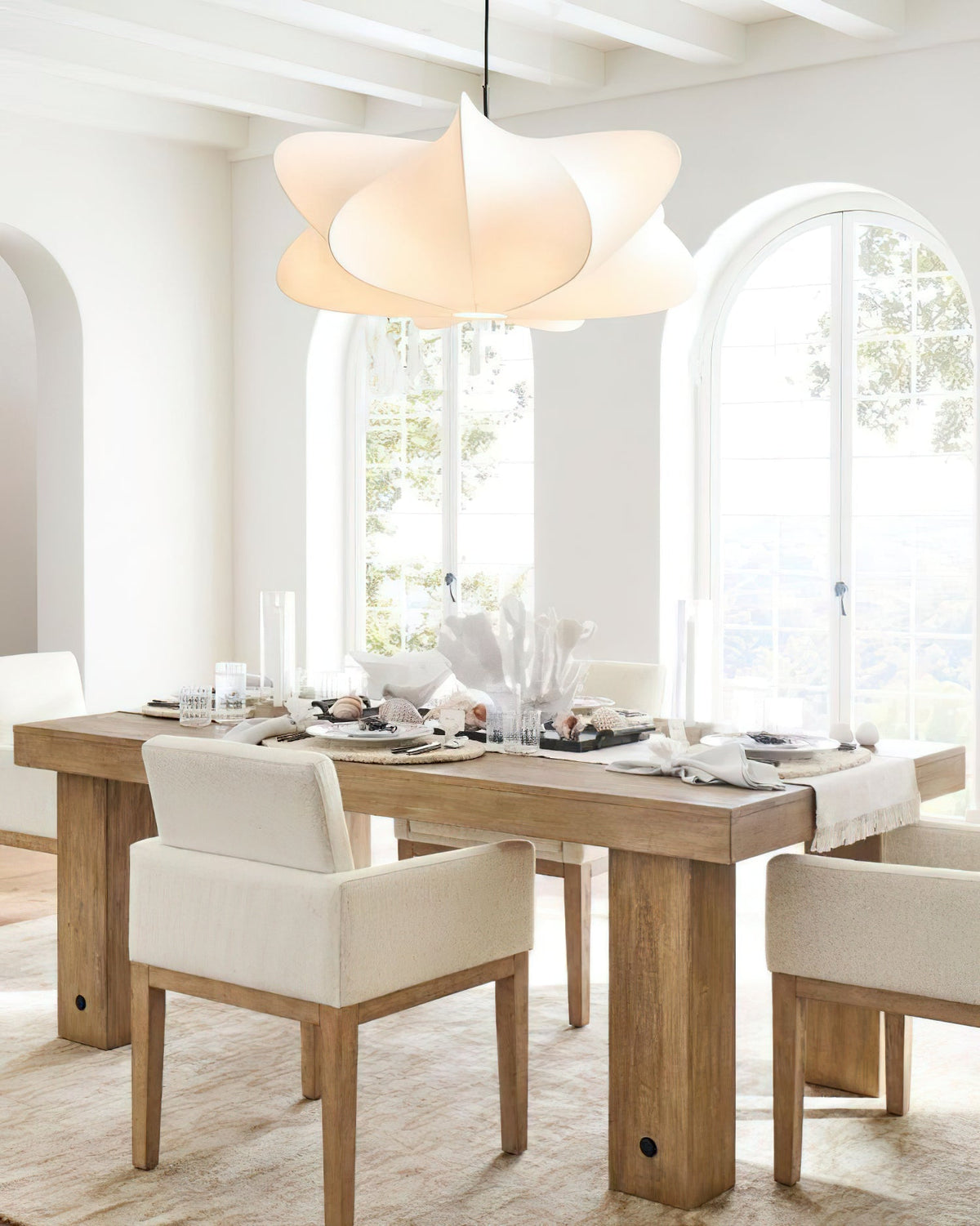 Luxe lámpara colgante contemporánea de seda