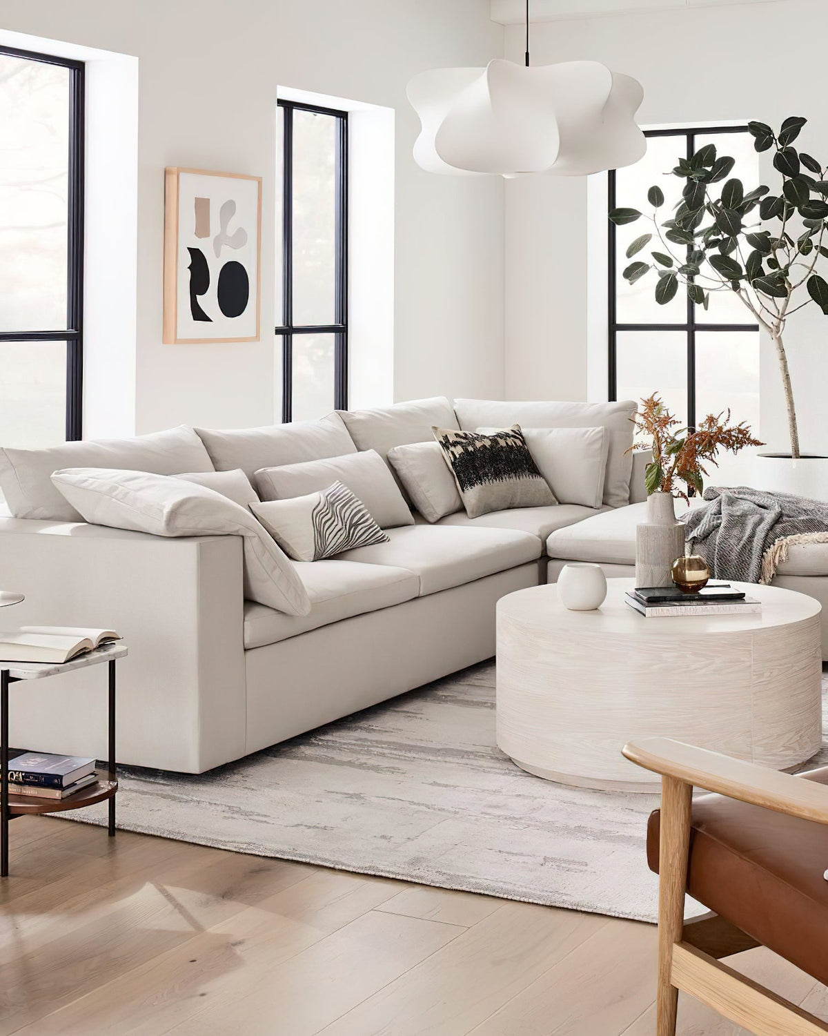 Luxe lámpara colgante contemporánea de seda