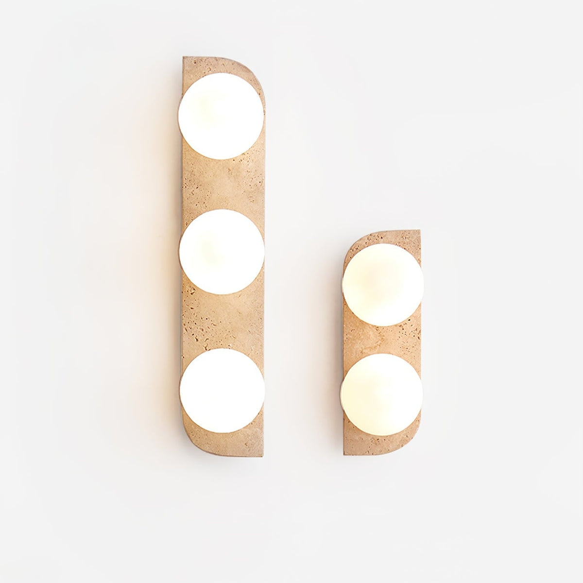 Serearia aplique de pared minimalista de travertino con enchufe enchufable