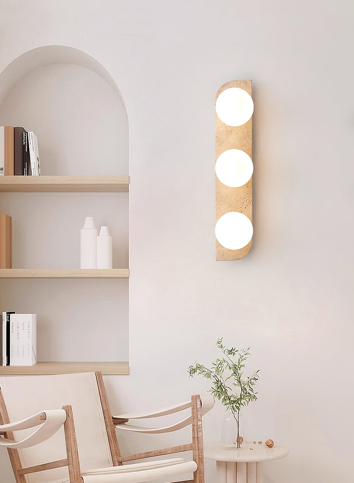 Taviniella aplique de pared minimalista en travertino