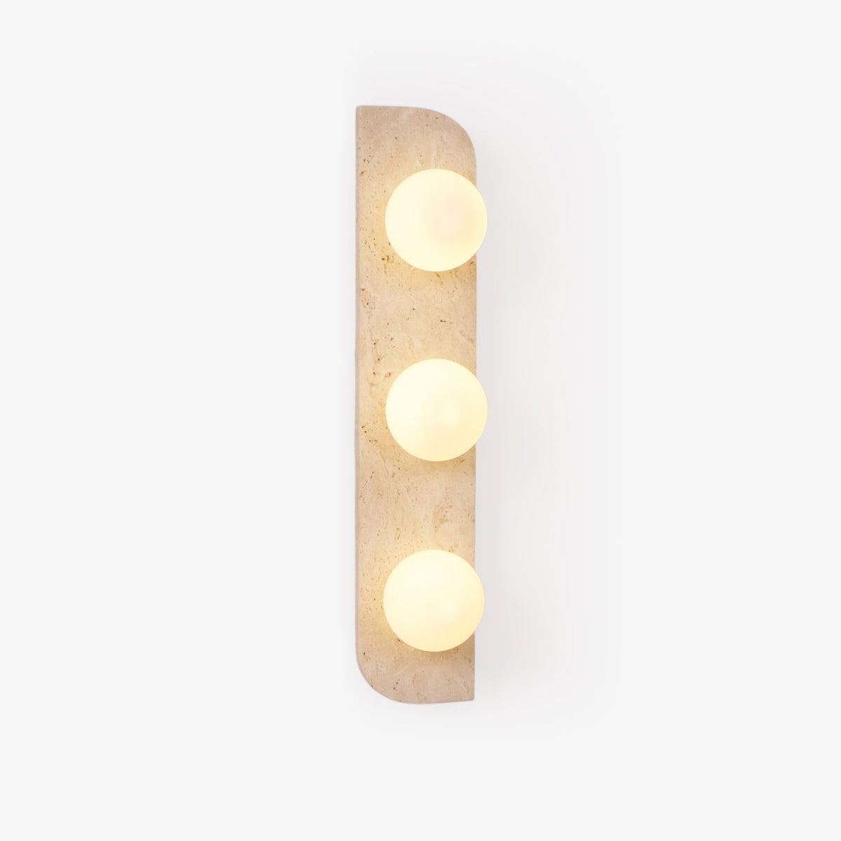 Serearia aplique de pared minimalista de travertino con enchufe enchufable