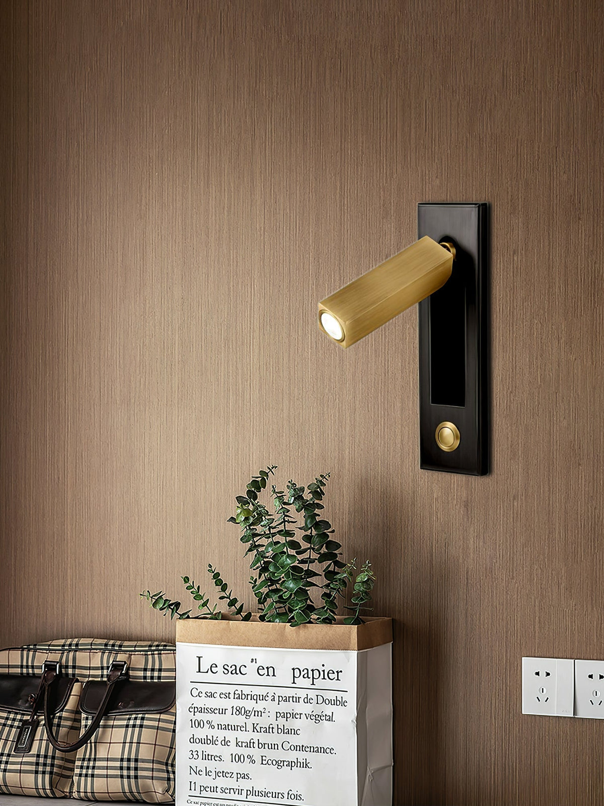 Velerelia aplique de pared enchufable para cama