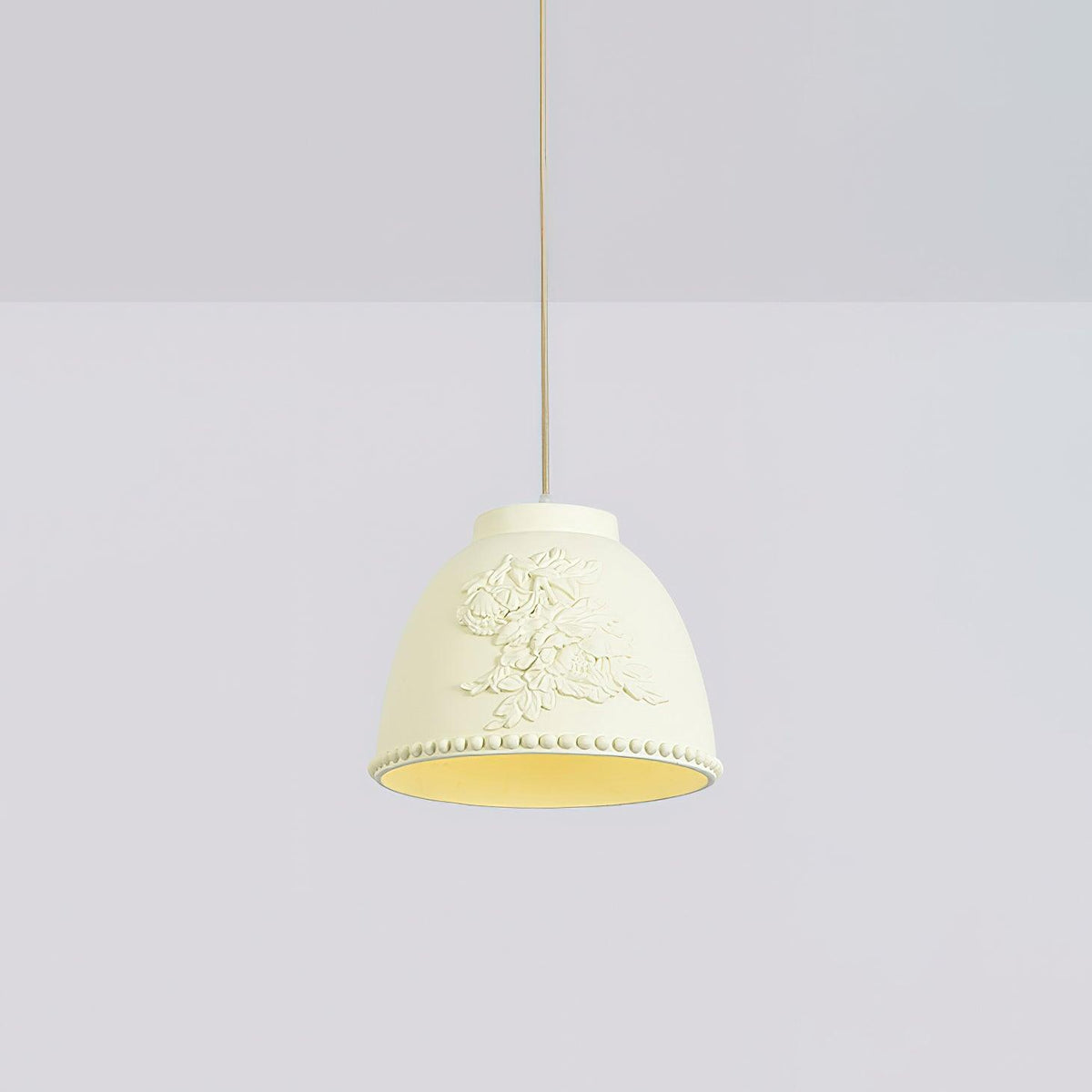 Lámpara colgante con diseño floral en relieve Flora