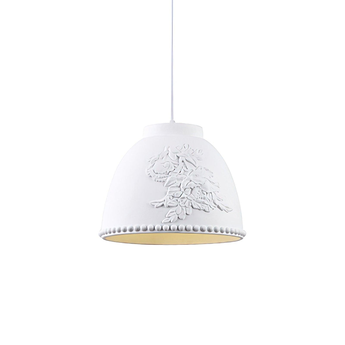 Lámpara colgante con diseño floral en relieve Flora