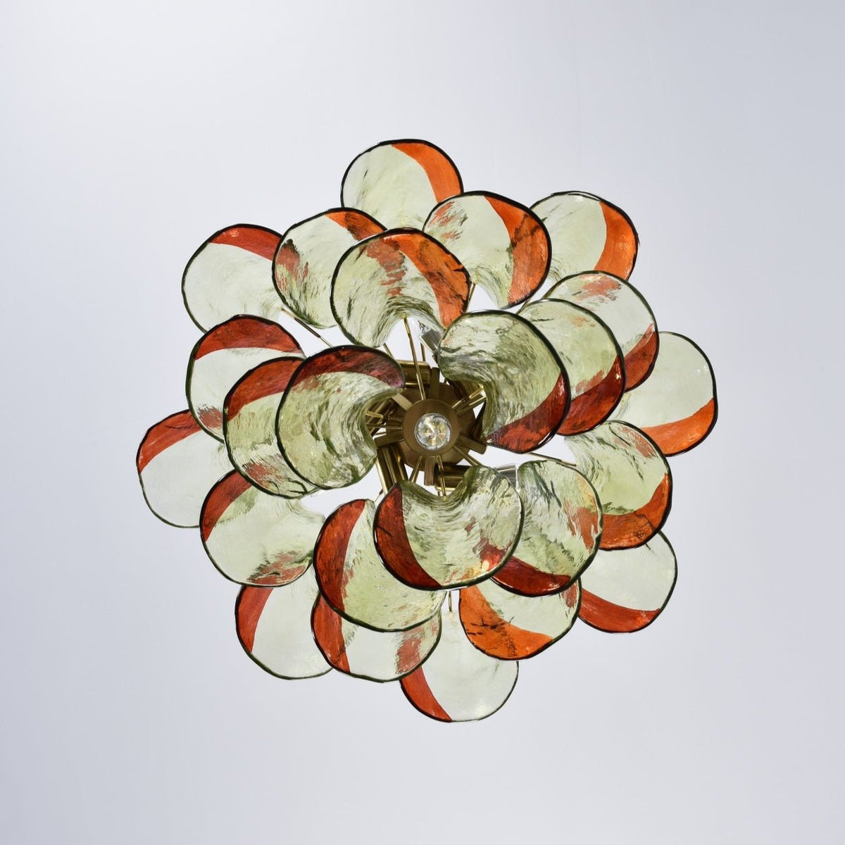 Celoraria lámpara de araña de vidrio de Murano pétalos elegante