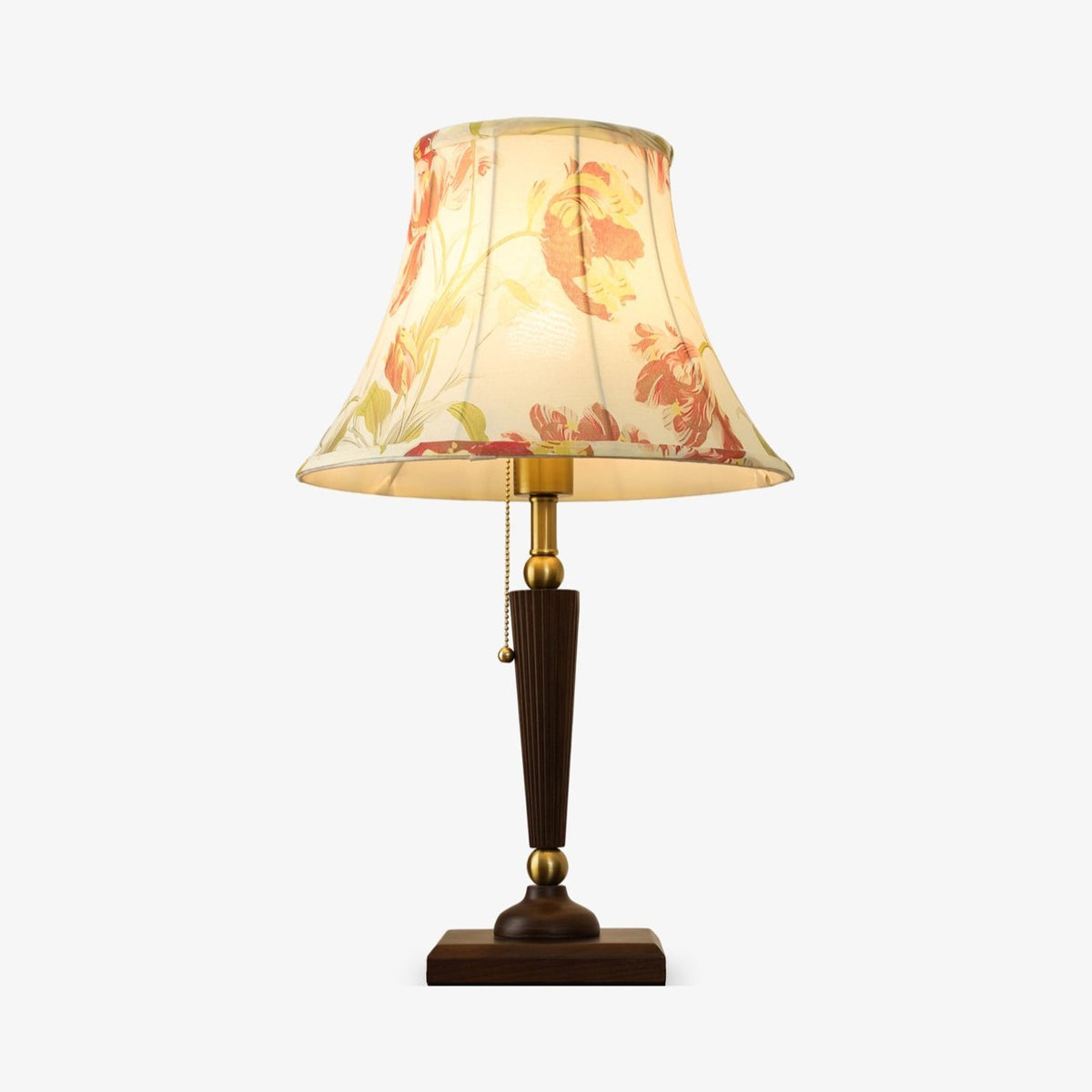 Zarw lámpara de mesa de madera y tejido