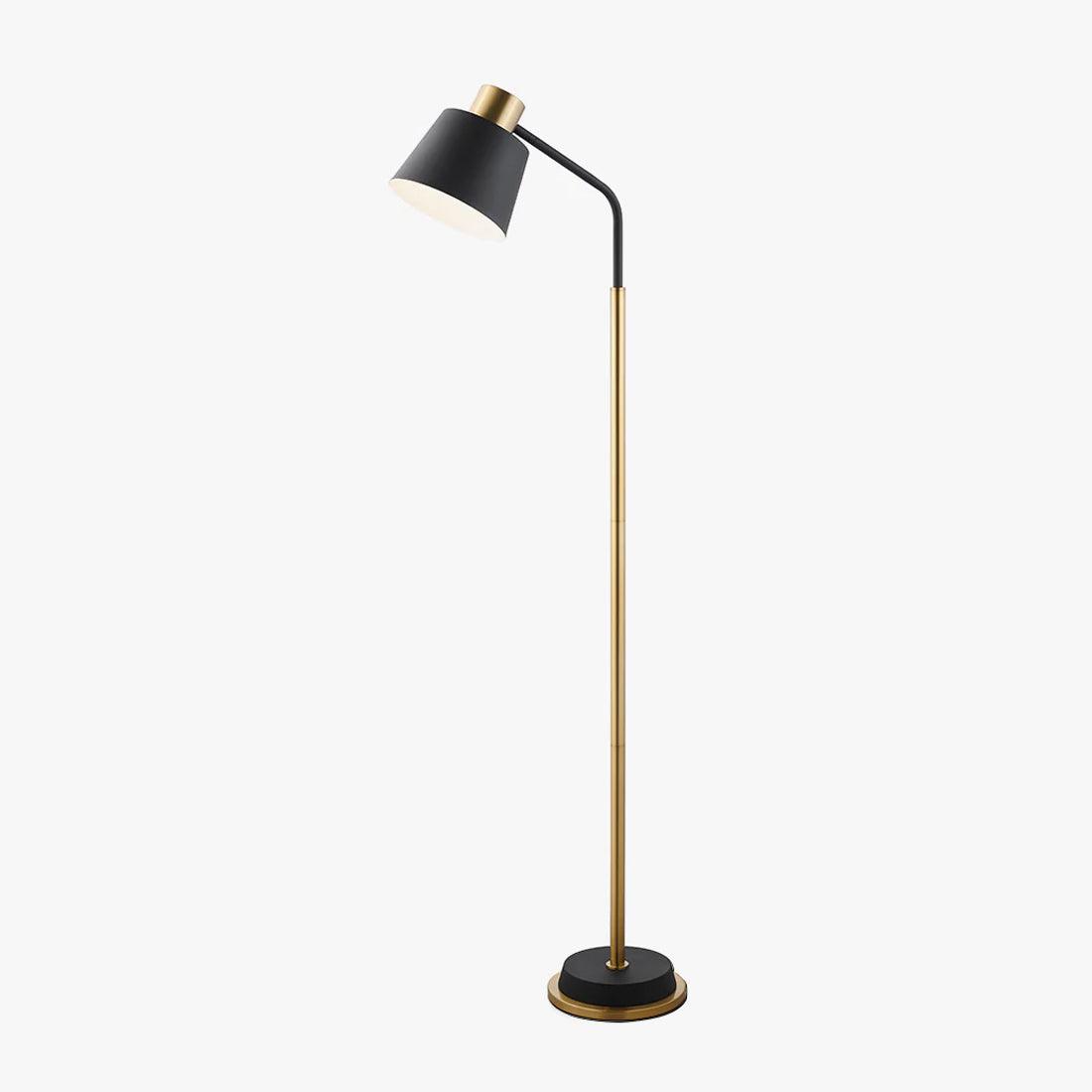 Xildas lámpara de pie minimalista en negro y dorado