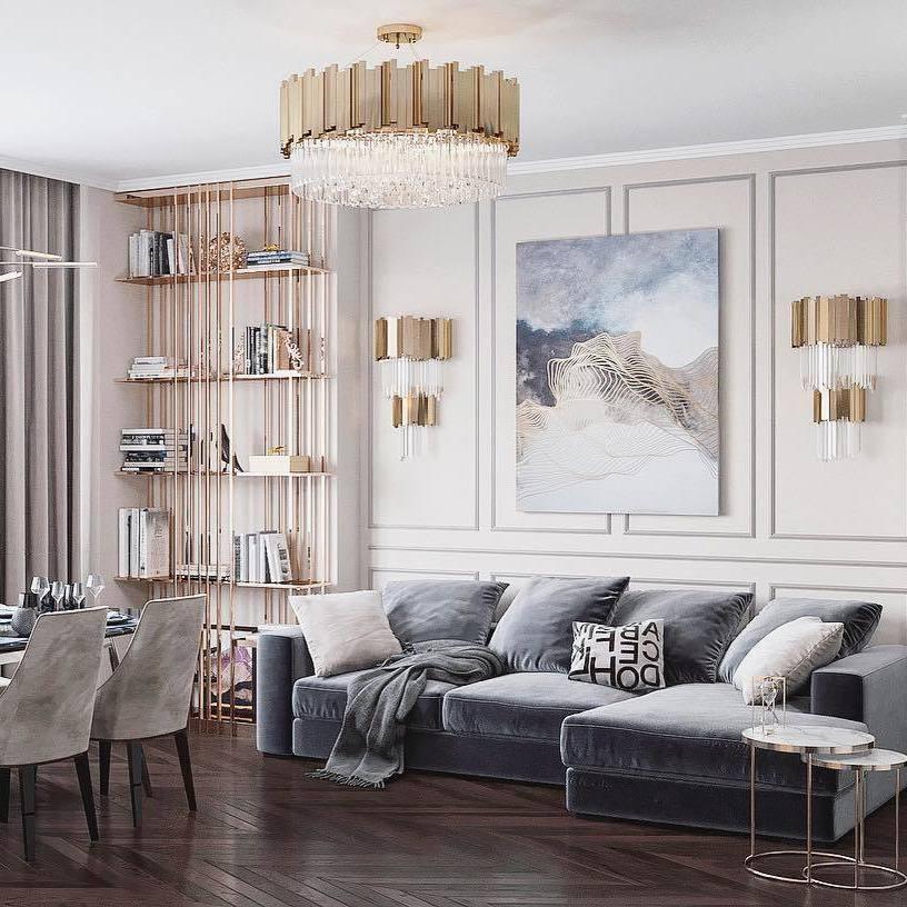Vevyniel aplique de pared postmoderno de lujo en cristal Empire
