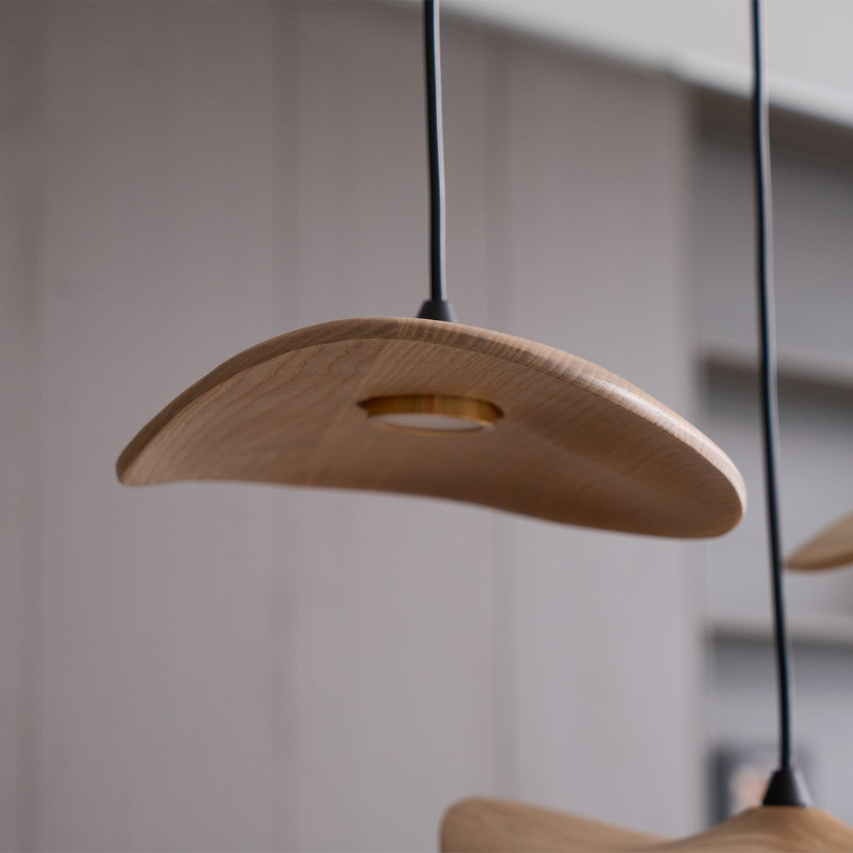 Abbott lámpara de araña moderna minimalista sin hojas, madera
