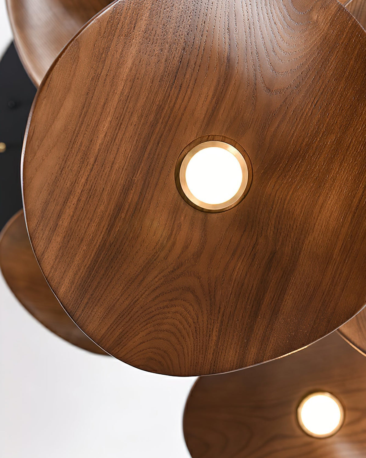 Abbott lámpara de araña moderna minimalista sin hojas, madera