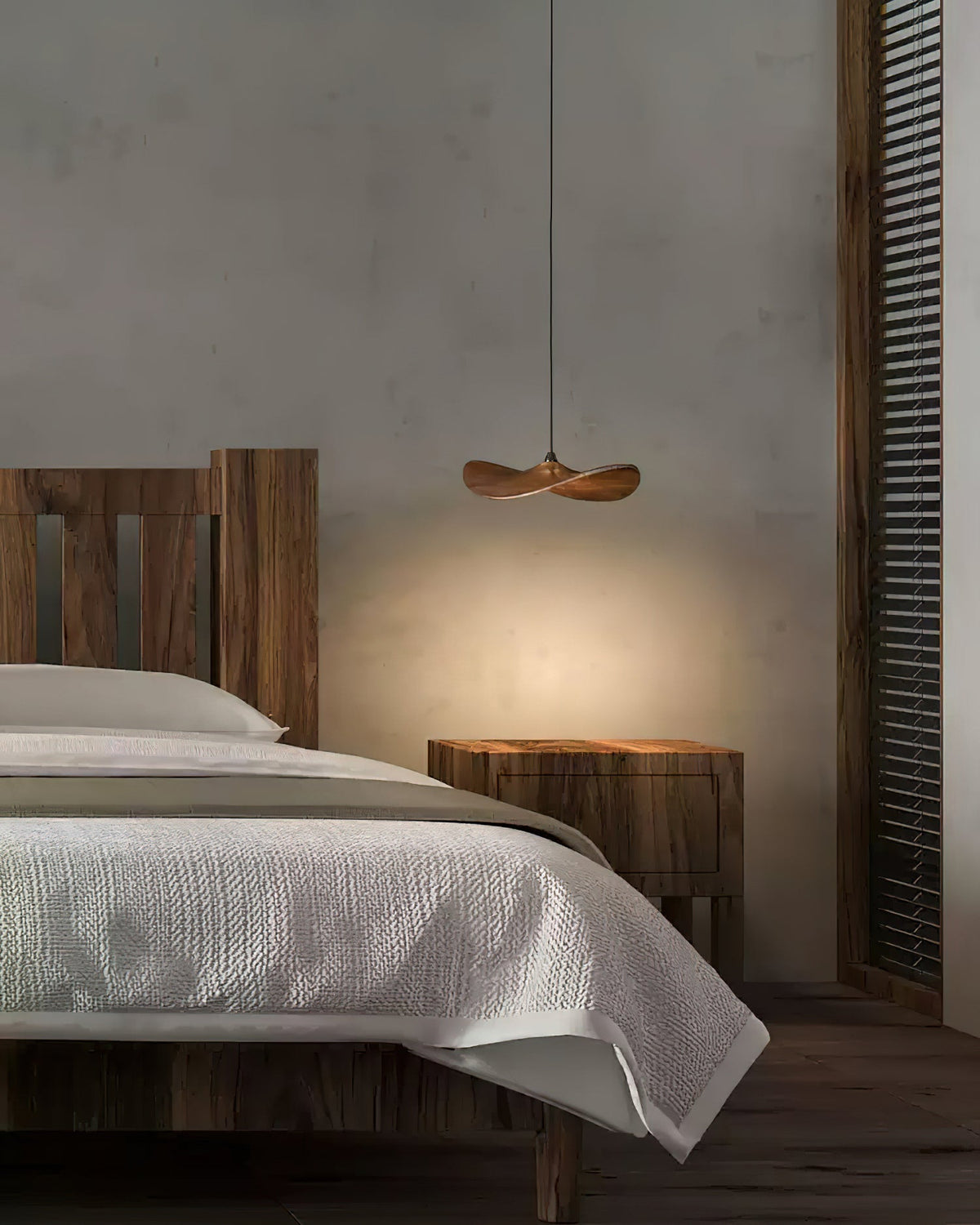 Abbott lámpara de araña moderna minimalista sin hojas, madera