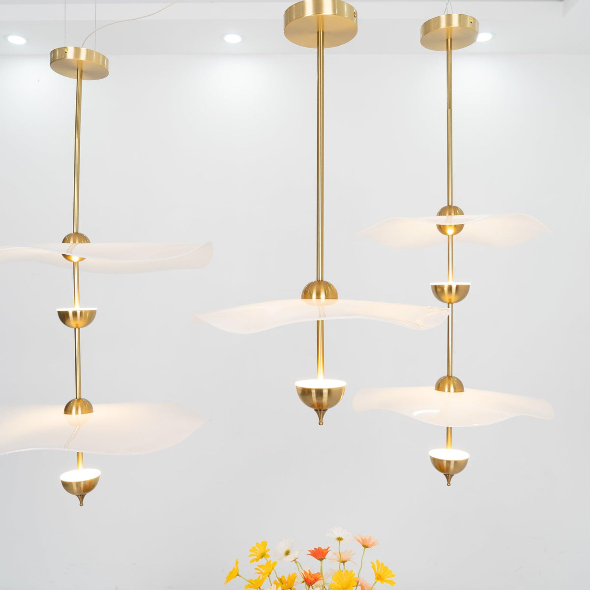 Lusso Wave Double Biscuit Pendant Light