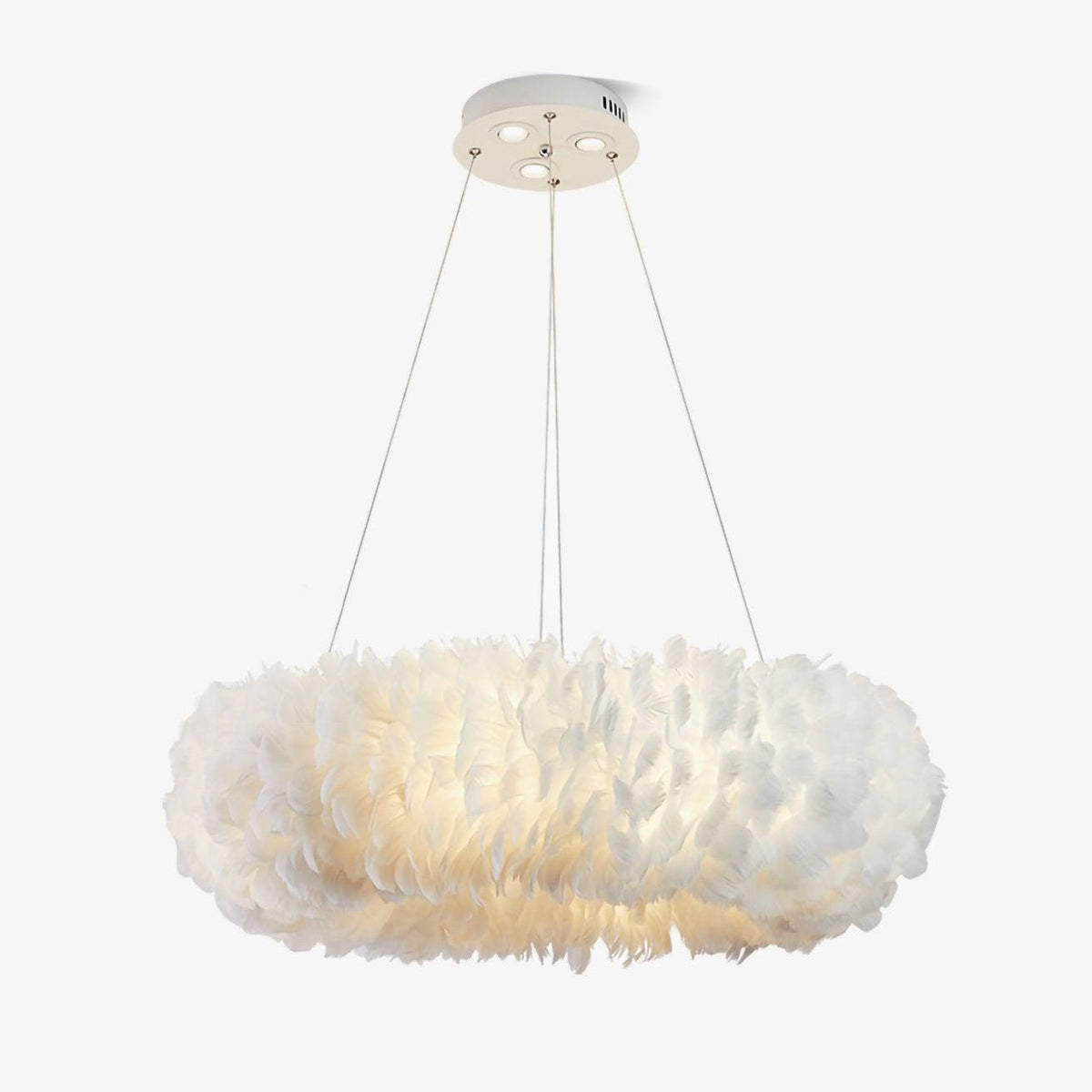 Deveno lámpara colgante plumas de ganso