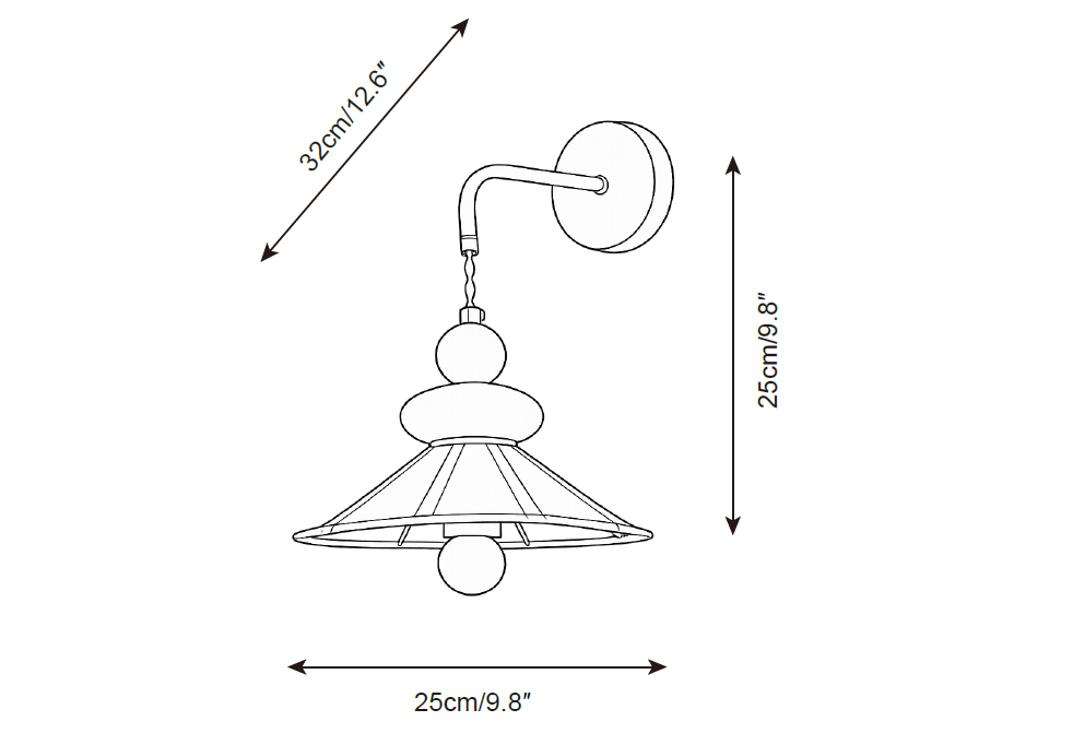 Camille aplique de pared