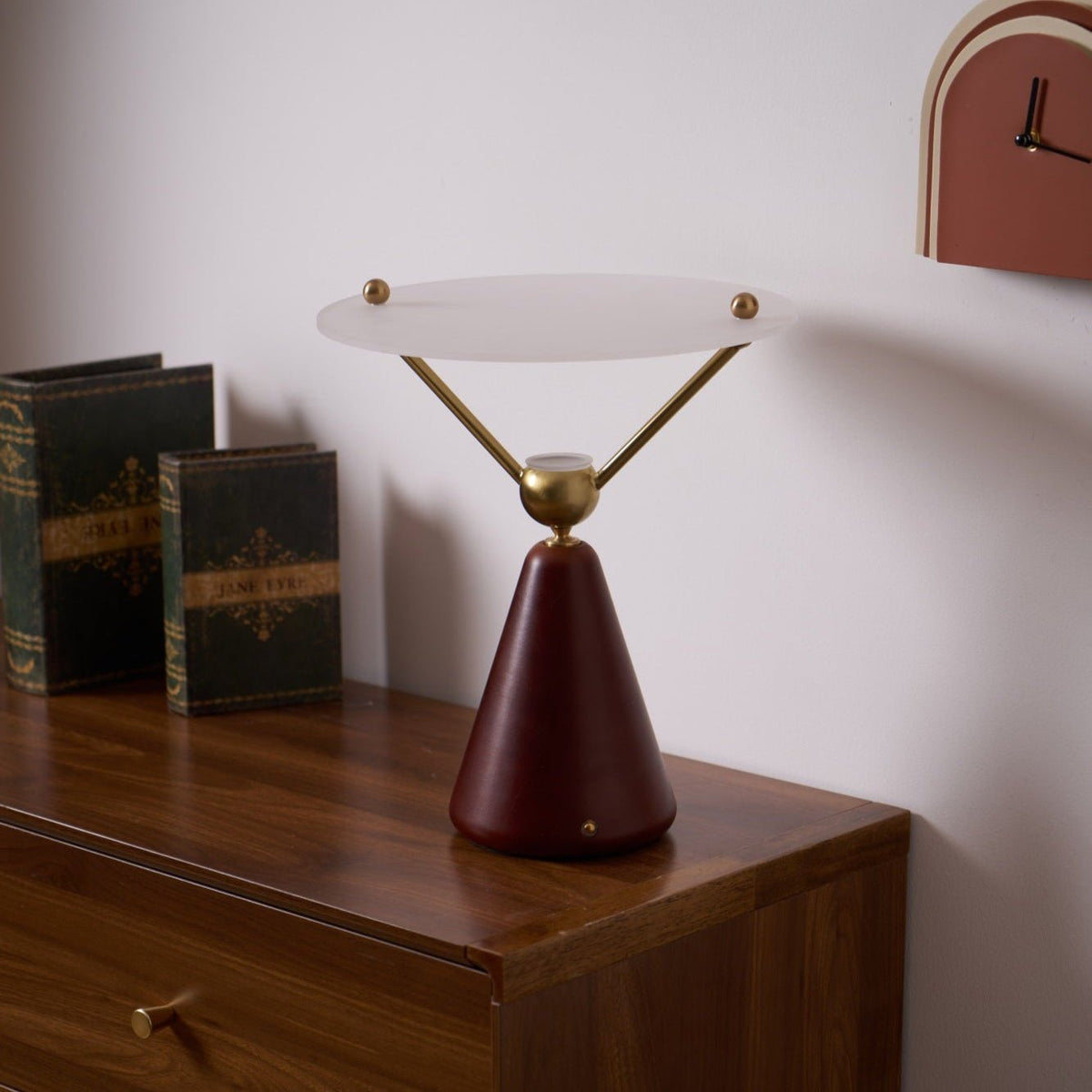 Balance lámpara de mesa moderna de madera